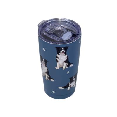 China Sustainable Tabby Cat 16oz 20oz Stainless Steel Vacuum Insulated Cold Tumbler Cups with Spill Proof Lid Insulated Travel Drink Mugs for sale