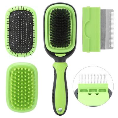 China Viable 5 in 1 Double Sided Pet Grooming Kit, Dog Grooming Brush Pet Massage Brush Dematting Comb for sale