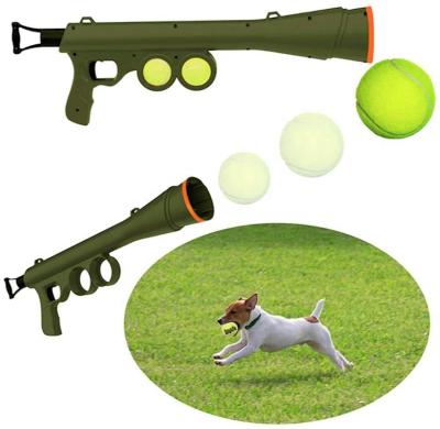 China High Quality Interactive Dog Toy Outdoor Training Ball Thrower Dog Pet Tennis Launcher Gun Dog Thrower for sale