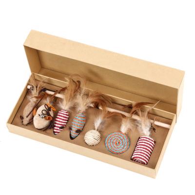 China Hot Selling Interactive Mouse Viable Toy Gift Box For Cat Toy Set 7 Pcs Best Cat Toy Ever for sale