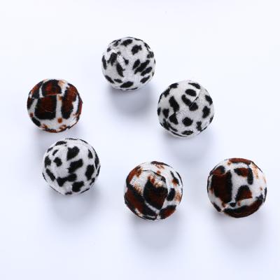 China New Hot Selling Brave Man Dogs Pet Leopard Comfortable Copy Cat Toy Ball Toy Cute Plush Football Sound for sale