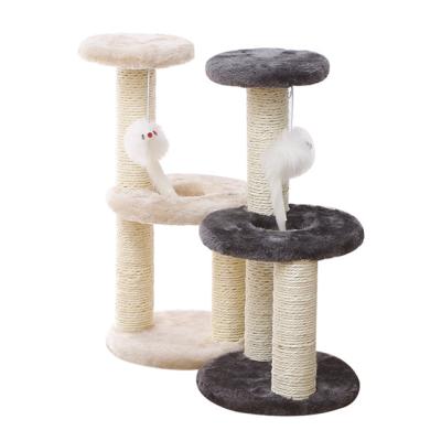 China Hot Sale Modern Interactive Wooden Tower Cat Tree Housing Furniture Cat Climb Frame Softy Comfortable for sale