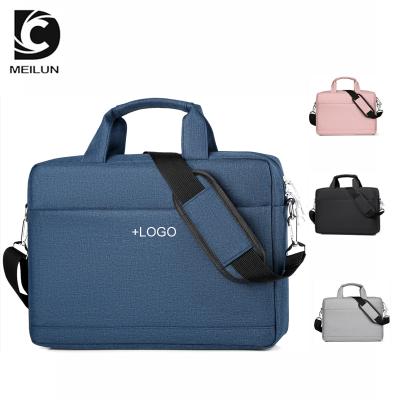 China Promotion waterproof cheap laptop bag men polyester computer bag with custom logo printing for sale