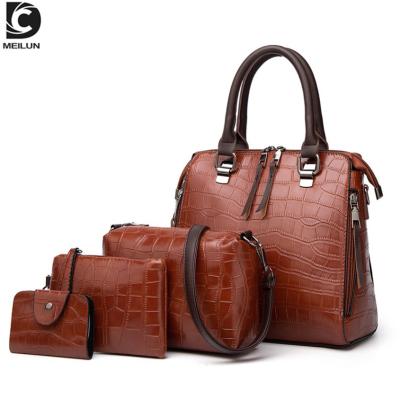 China 2020 Fashion Ladies Handbag Designer Bags For Women Handbag PU Bag Compound 4pcs Set Women Handbags Set for sale