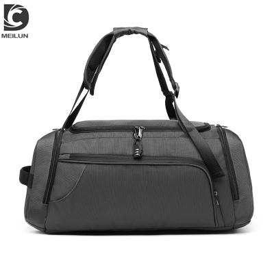 China 2020 Hot Sale Custom Lightweight Duffel Bag Gym Waterproof Nylon Sports Bag With Shoe Compartment for sale