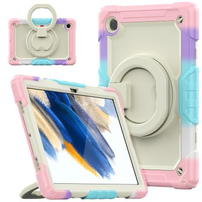 China For Samsung Tab A8 2022 Shockproof Case For Samsung Tab A8 10.5 2022 For X200 For X205 With 360 Degree Rotating Hand Strap Bracket Tablet Cases for sale