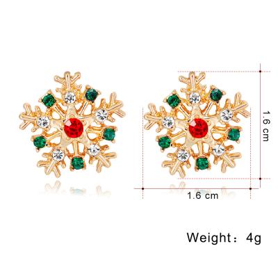 China Vintage Christmas Earrings For Woman Holiday Earrings For Girls Bow Tree Snowflake Earrings for sale