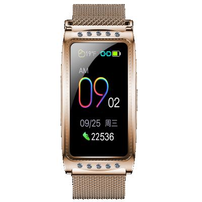 China IP68 Waterproof Touch Screen Smartwatch Women Fitness Tracker with Heart Rate Monitor Sleep Monitor Step and Distance Meter for sale