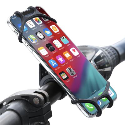 China 6.7 Inch Maximum Adjustable Universal Bicycle Smartphone Holder Anti-skid Silicone 360 ​​Degree Rotation Mount for sale