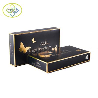 China Recyclable Custom Design Luxury Handmade Gold Foil Gift Box Printed Logo Folding Paper Packaging Box for sale