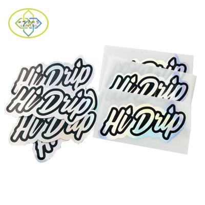 China Custom Holographic Reflection Rainbow Laser Stickers for sale