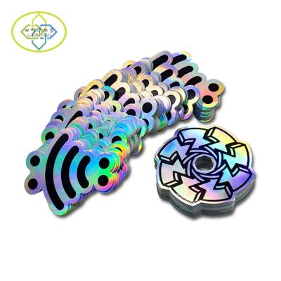 China Laser Holographic Custom Die Cut Stickers With High Quality Permanent Vinyl Hologram Label Stickers for sale