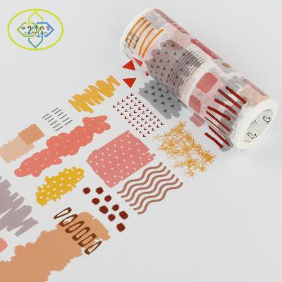 China Custom waterproof masking washi tape roll graffiti pattern newspaper washi wrapping paper tape for decorate for sale