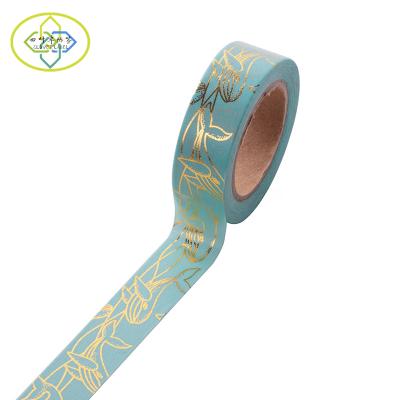 China Amazon washi tape gold foil washi tape waterproof masking paper decorative scrapbooking tape for sale