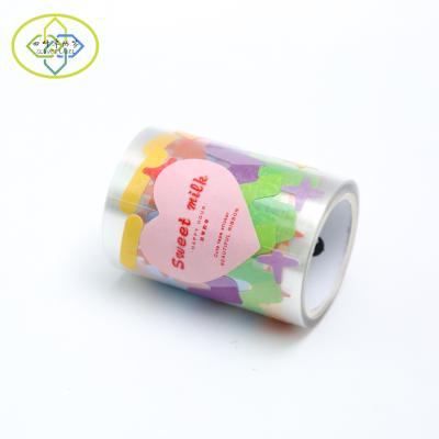 China Waterproof Laser Glitter Washi Tape Adhesive Masking Holographic Laser Washi Tape For Decoration for sale