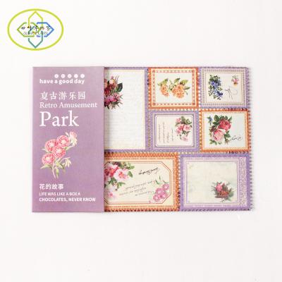 China Decorative Sticker Custom Printed Box Writing Stickers Diy Labels DIY Handmade Decorative Vintage Stamp Stickers for sale