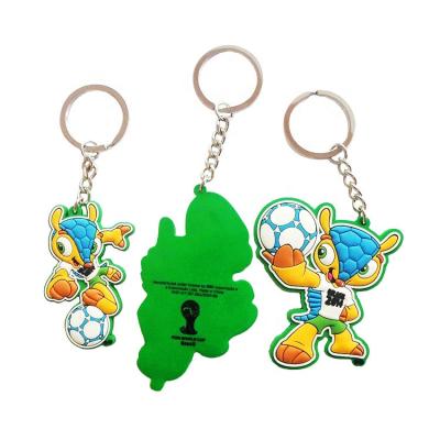 China Souvenir/Gifts/Hot Selling Custom Logo Fashion Cardboard Anime Silicone PVC Rubber Key Chain Rubber Key Chain for sale