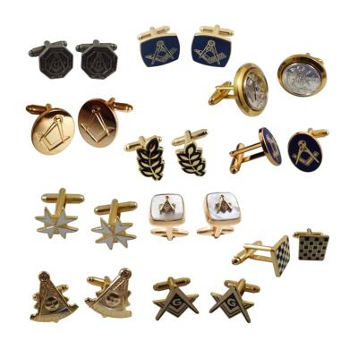 China BRASS/sliver no logo masonic wholesale metal gift china manufacturer hot sale minimum quantity stainless cuff link for sale