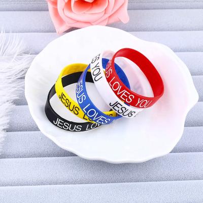 China Custom Brand Luminous Exquisite Logo Silicone Wristband Casual/Sporty Factory Color Wristband for sale