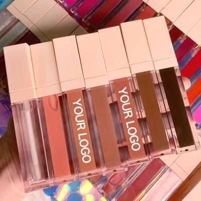 China New high waterproof custom makeup tint shinny nude lip gloss vegan lip gloss private label lip gloss for sale