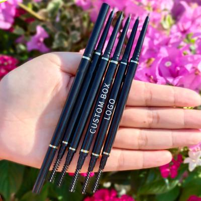 China Wholesale Custom Logo Waterproof Eyebrow Pencils Dye Eyebrow Slim Vegan Private Label Waterproof Eyebrow Pencil for sale