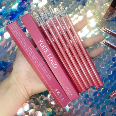 China Waterproof custom brown creamy lip liners vegan lipliner pencil seller private label lip liner pink lip liner for sale