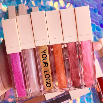 China Waterproof Custom Packaging Lip Gloss Tubes Lace Women Clear Nude Lip Gloss Private Label Lip Gloss for sale