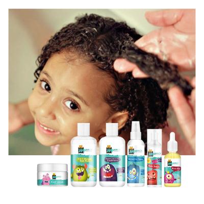 China Regenerating No Animal Testing Paraben Free Parts Label Kids Natural Hair Care Set Product For Black Kids for sale