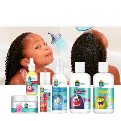 China Regenerative Moms Kids Monster Cubs Natural Curly Hair Care Products Kit For African Hair Private Label for sale