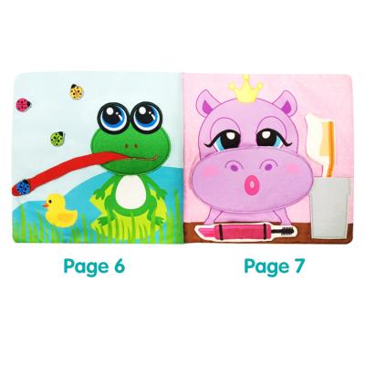 China Study of the Quiet Felt Miao Rainbow Baby Soft Fabric Activity Daily Life Busy Book for Toddlers for sale