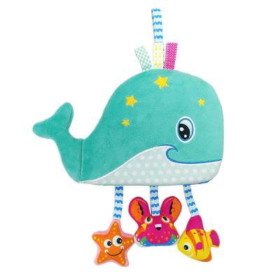 China Learning Custom To Daily Life Hanging Cute Plush Marine Life Animals Shape Design With Animal Soft Cloth Book Set Of Three Baby Cloth Toys Story Books for sale