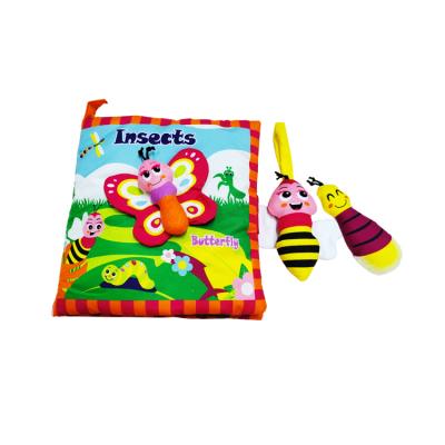 China Funny Color Recognition Kids Insect Books Comfort Soft Educational Books For Children for sale