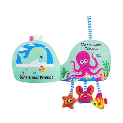 China Learning Funny Books Daily Life Cute Animal Toys Baby Whale Bath Toys Educational Book Made by Cotton Fabric for sale