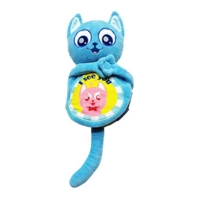 China Hide & Seek Games Hide & Seek Accompany Play Cloth Book Emotional Perception Ride To Pages Plush Cat Toy Baby Cloth Animal Book With B.B Sound for sale