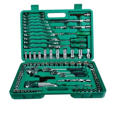 China Portable Auto Repair Kit Universal Socket Wrench 123 Pcs Car Set Durable Heavy Duty Standard Edition DIY Tool With Box for sale