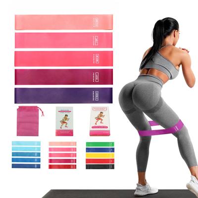 China 2020 New Arrivals Silicon Booty Non-slip Band Fitness Pink Elastic Silicone Mesh Hip Resistance Bands Set for sale