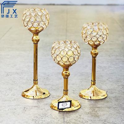 China Factory Price Weddings JX Stocking Metal Candle Holders High Quality Luxurious Golden Christmas Candle Holder For Wedding for sale