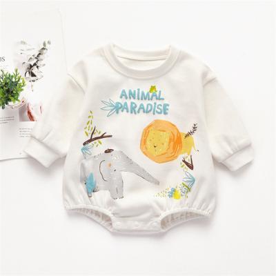 China Cute Animal Pattern Newborn Autumn Rompers 0-3M Infant Long Sleeve 95% Cotton Baby Rompers Overalls for sale