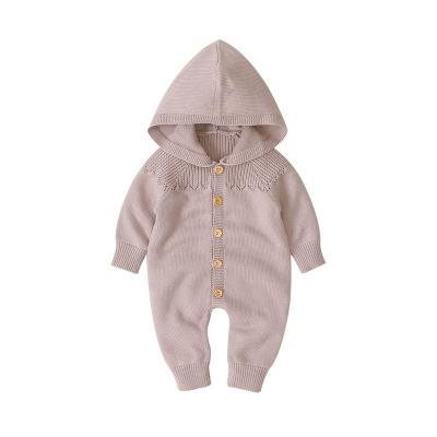 China 100% Cotton 100% Cotton Newborn Baby Clothes Hoodie Romper For 3 Month Baby Boy Girl for sale