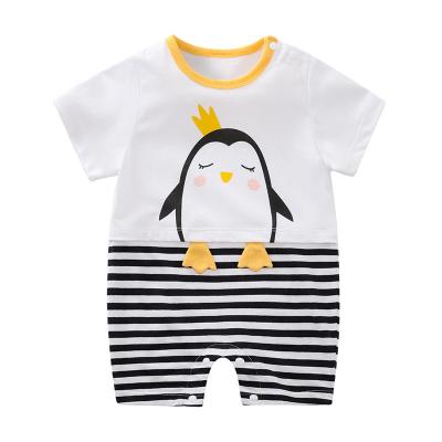 China 2022 Wholesale Baby Romper Cute Cartoon Penguin Cotton Clothes Overalls Summer 2022 for sale