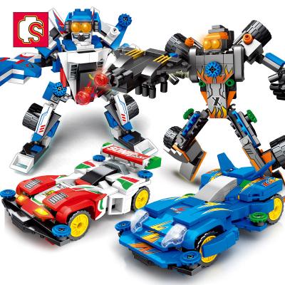 China Building Toy Sembo Block 607041-44 Building Blocks Diy Mini Combined Robot Famous Pull Back Car Kids Educational Bricks Sets Toys for sale