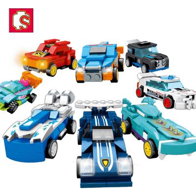 China DIY TOY Sembo Block 607200 Kids Educational Diy Assembling Kit Funny Toys Children Building Blocks Mini Pull Back Racing Car Brick Sets for sale