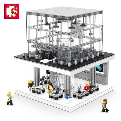 China Toy Sembo Block SD6900 1116PCS Education Diy Assembly Street View Light Apple's Iconic Store Building With Dolls Building Blocks Sets Toys for sale