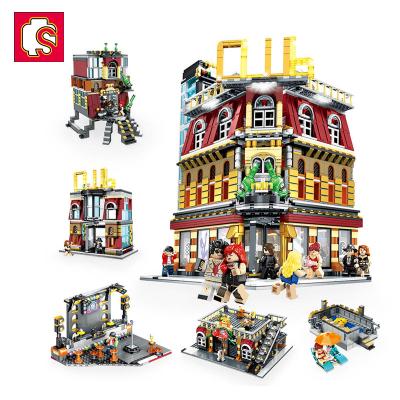 China Toy Sembo Block SD6991 2488PCS Educational Assembling Street View Light Nightclub Dolls Building Blocks Sets Toys for sale