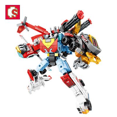 China DIY TOY Sembo Block 103233-103236 Diy kids educational bricks 4 in 1 steel mecha fit deformation building blocks robot vehicle sets toys for sale