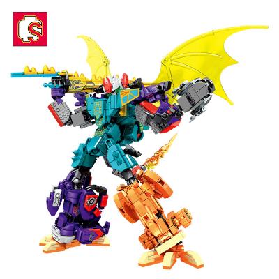 China DIY TOY Sembo Block 103266-103269 Diy Kids Bricks Educational Kit 4 in 1 Mythical Beast Adapted Deformation Building Blocks Robot Places Toys for sale