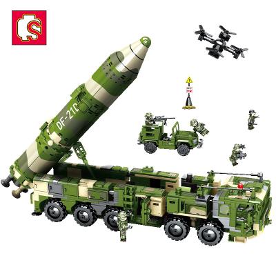 China DIY TOY Sembo Block 105795 1230PCS Kids Educational Diy Bricks Kits Cool Chinese Dongfeng 21D Missile Military Building Blocks Sets Toys for sale