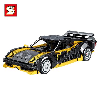 China Educational DIY Assembling TOY SY 8506 1:18 873Pcs Diy Blocks Bricks Pull Back To Cyberpunk Car Kids Building Block Set Toys for sale