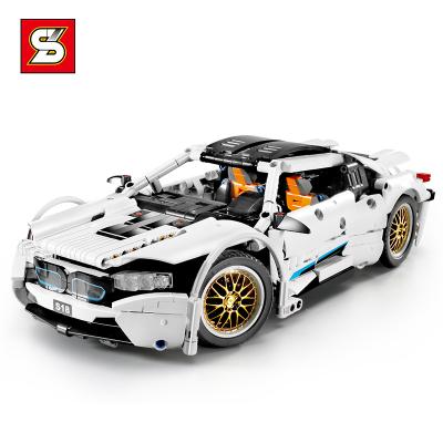 China Building Toy SY 8603 Toys 1270Pcs Educational Blocks Sets Diy New 2021 Children Play 1:14 Coche deportivo BOM I8 Building Block Sports Car Sets for sale