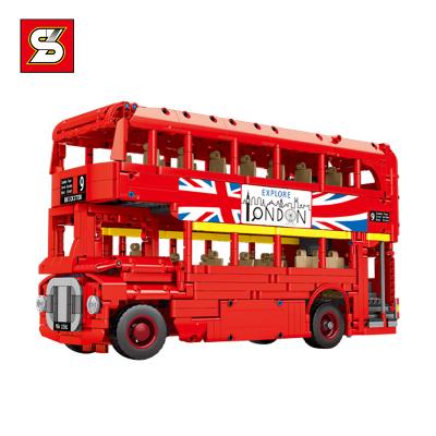 China Diy Electric Bus Building Toy SY 8850 1663Pcs Educational Remote Control Model Bricks Kit Radio Assembling Rc Building Block Car Set for sale